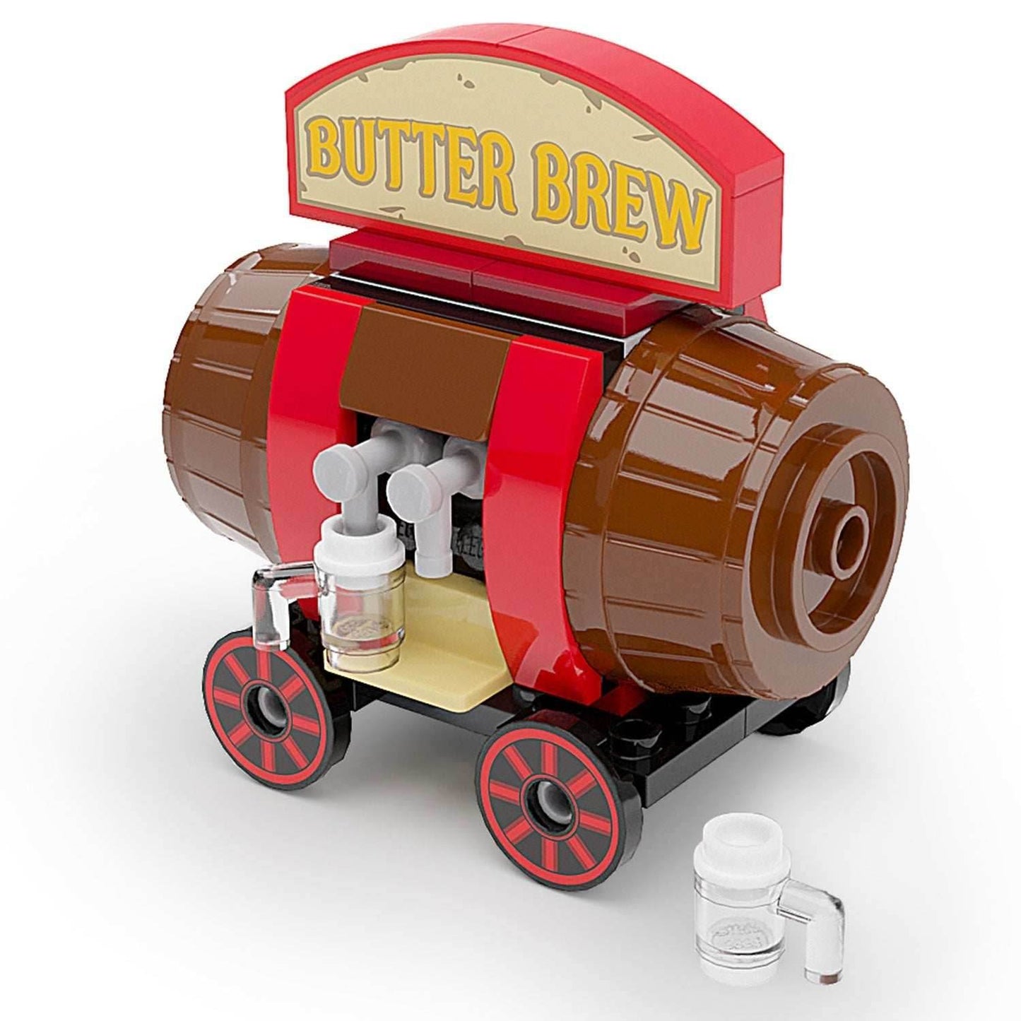 Butter Brew Vending Cart made using LEGO parts - B3 Customs -
