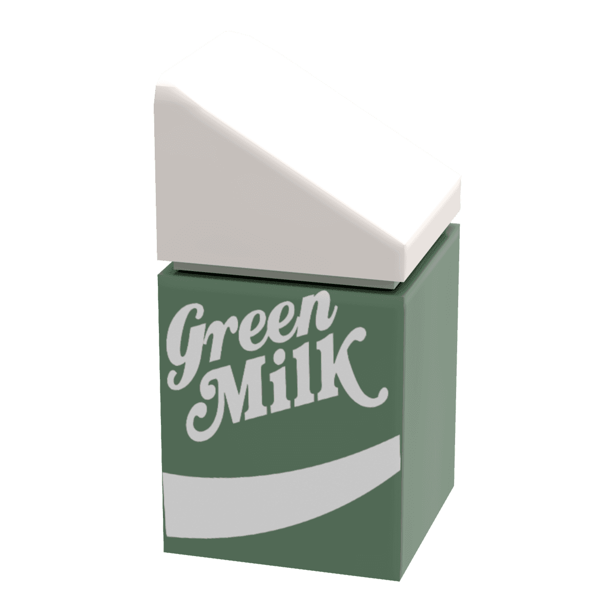 Green Milk Carton made from LEGO parts - B3 Customs -