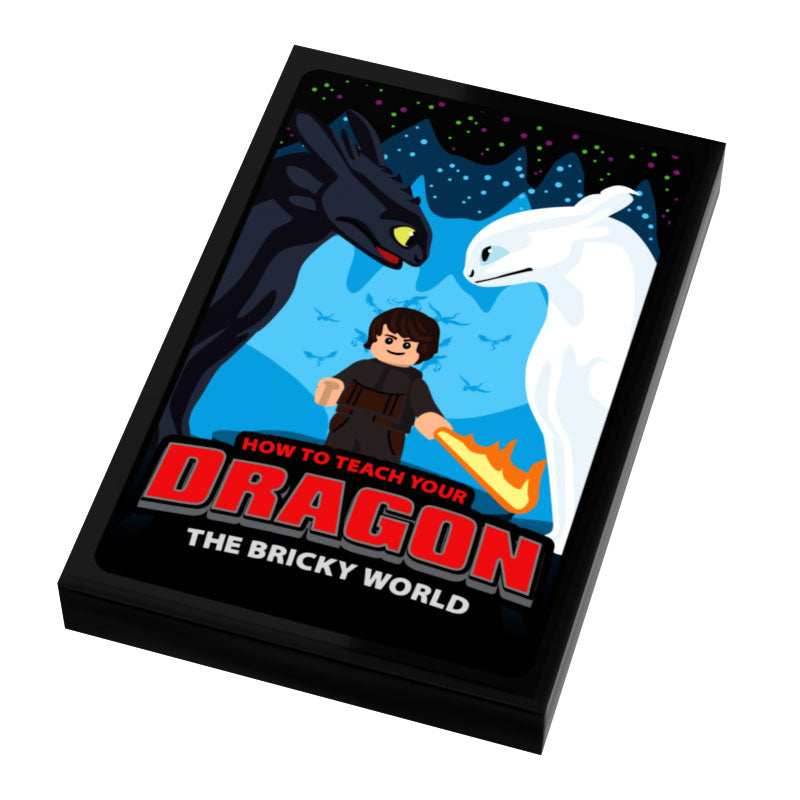 How To Teach A Dragon III: The Bricky World Movie Cover (2x3 Tile) - B3 Customs -