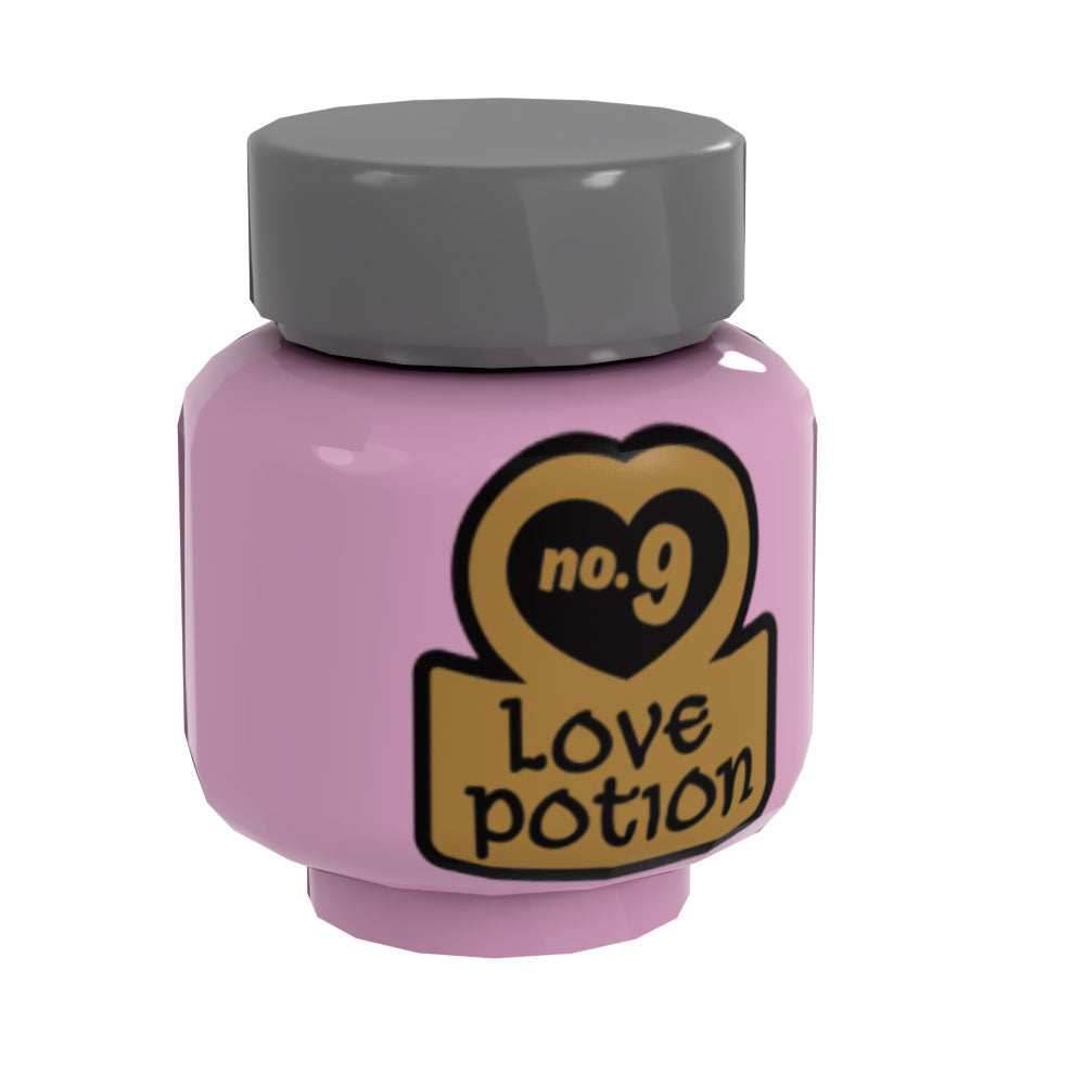 Love Potion #9 Bottle for Minifigs made using LEGO parts - B3 Customs -