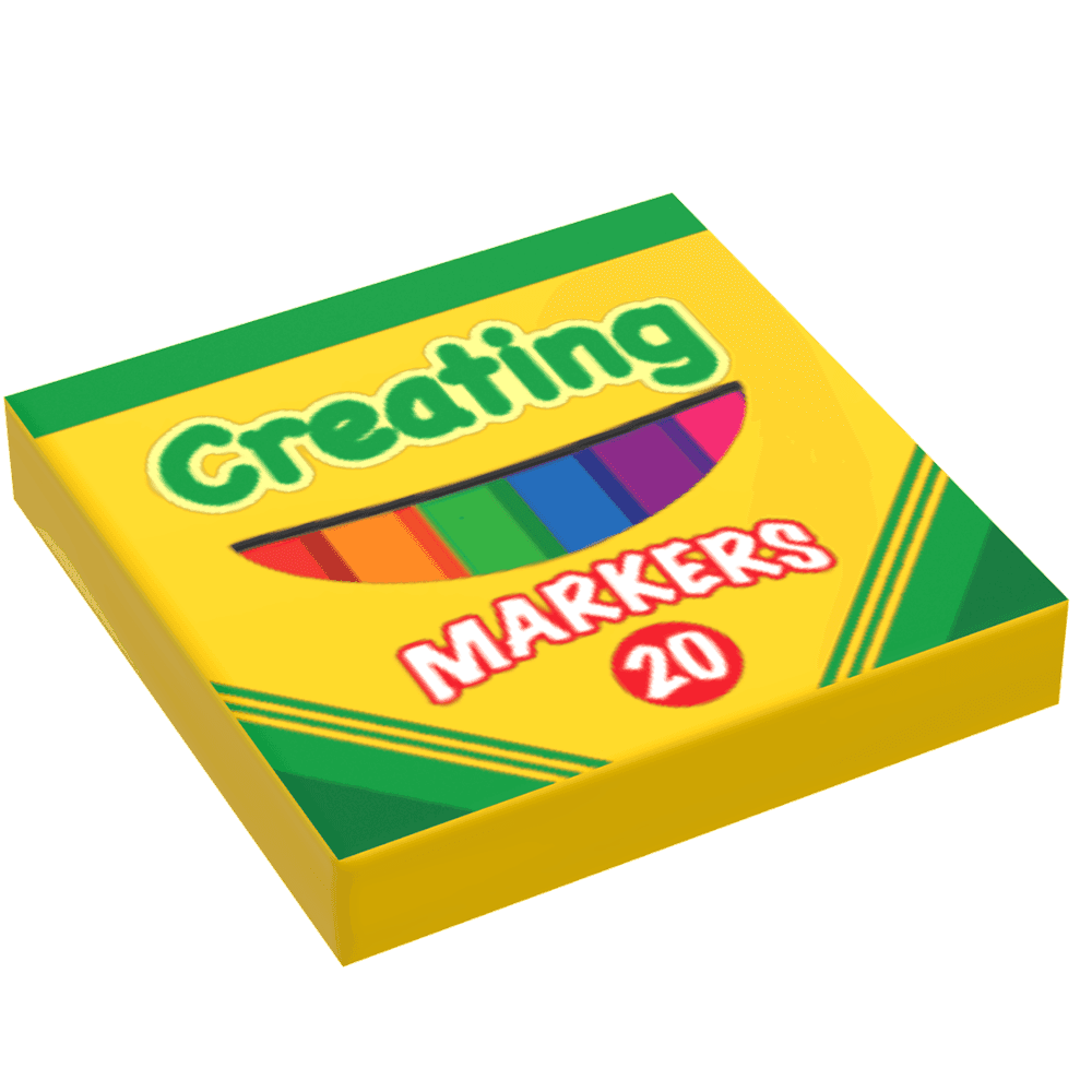 Creating Markers (2x2 Tile) made using LEGO parts - B3 Customs -