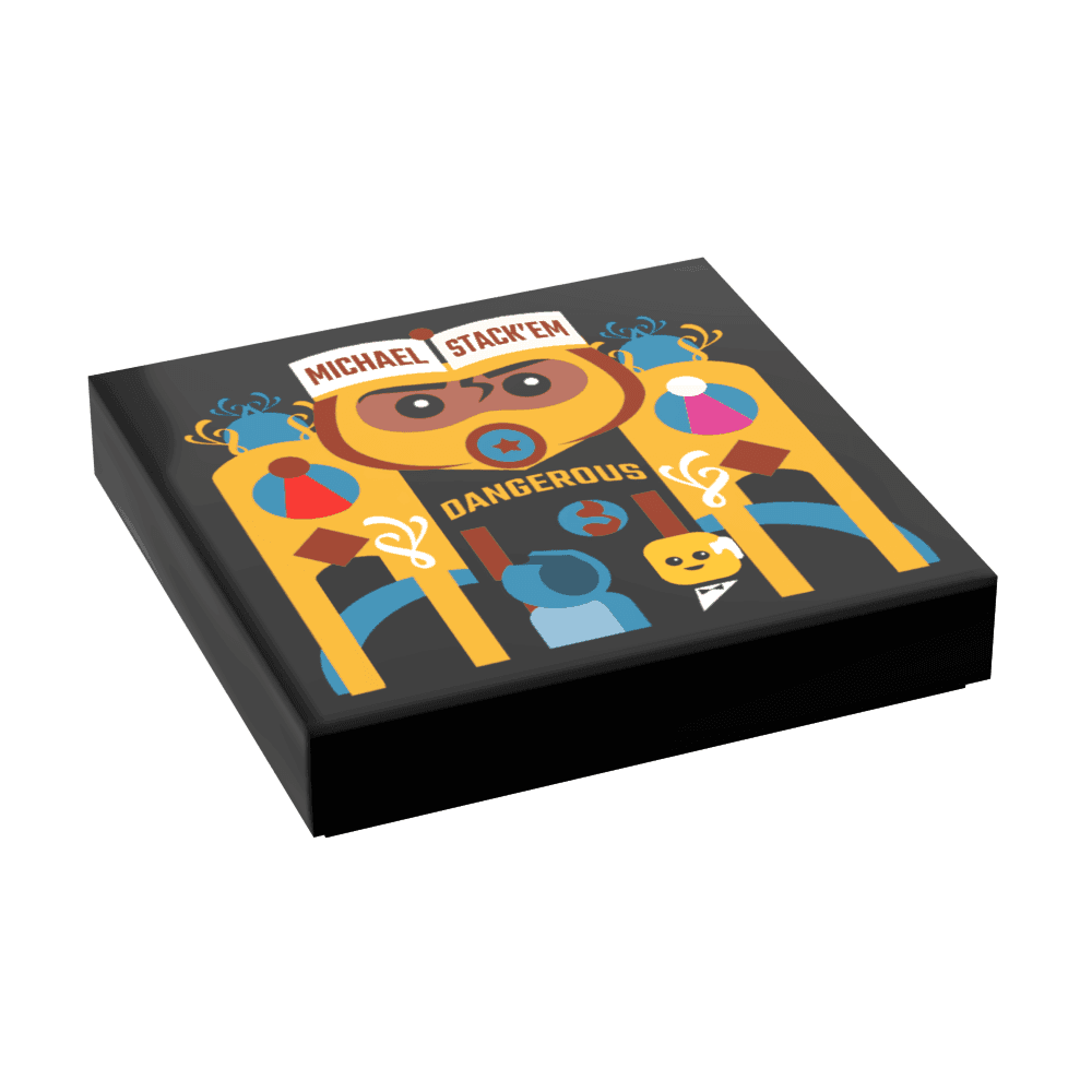 Michael Stack'em, Dangerous - B3 Customs ® Music Album Cover (2x2 Tile) -
