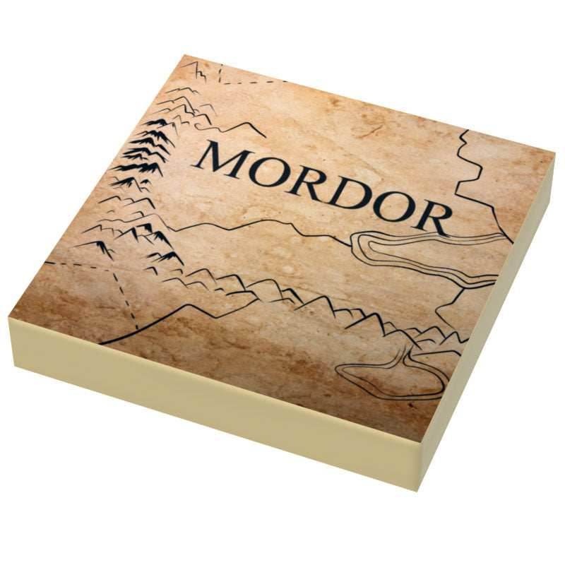 Map of Mordor, LOTR (2x2 Tile) made using LEGO parts -