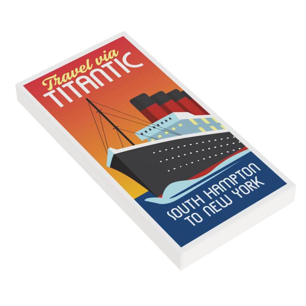 Titanic Travel Promo Poster (2x4 Tile) - B3 Customs -