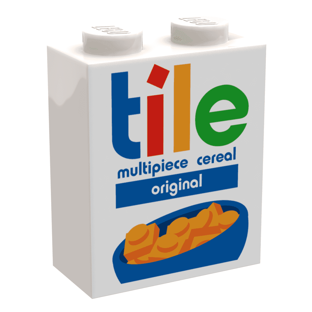 B3 Customs® Tile Minifig Cereal (1 x 2 x 2 Brick) -