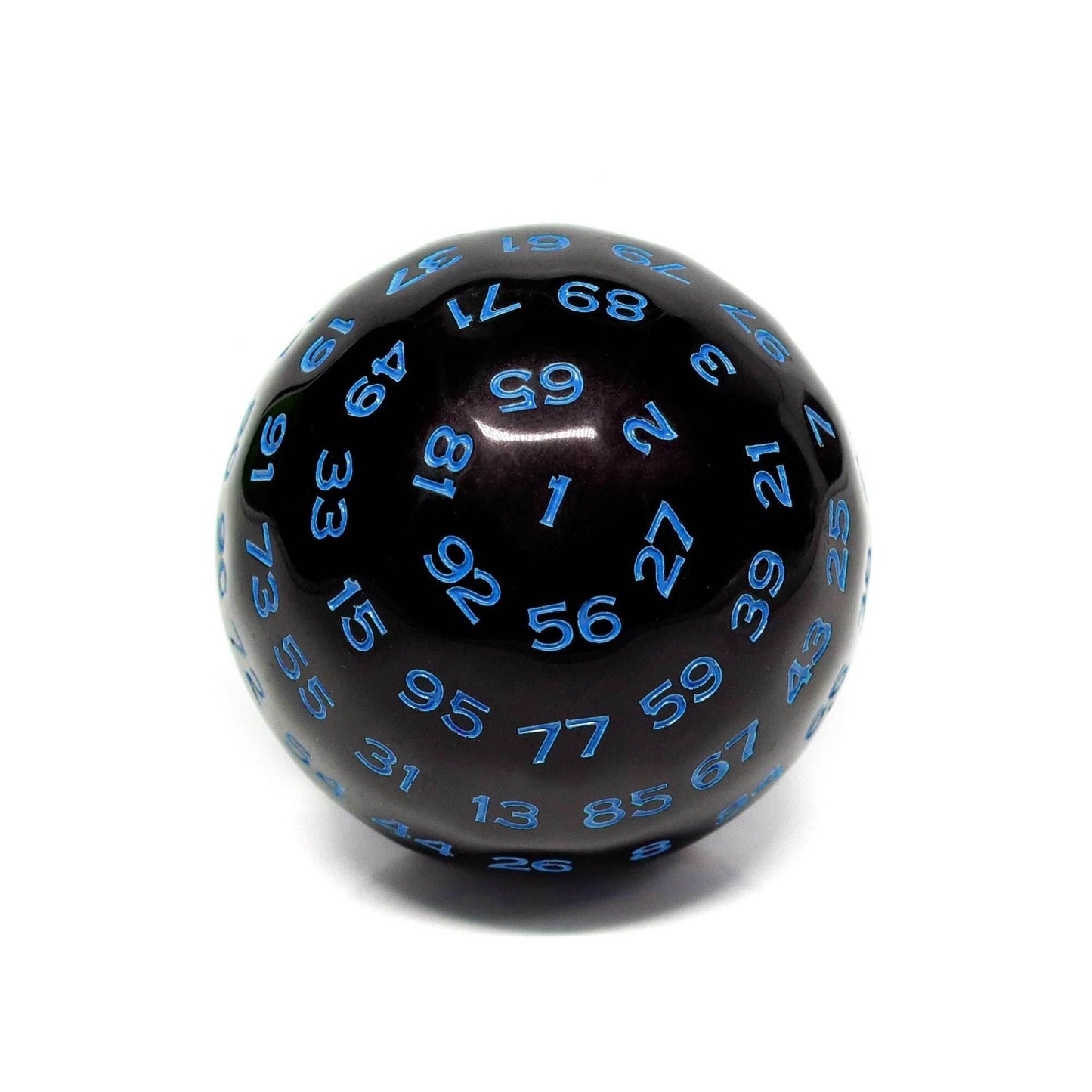 D100-Black Opaque w/Blue Numbers -
