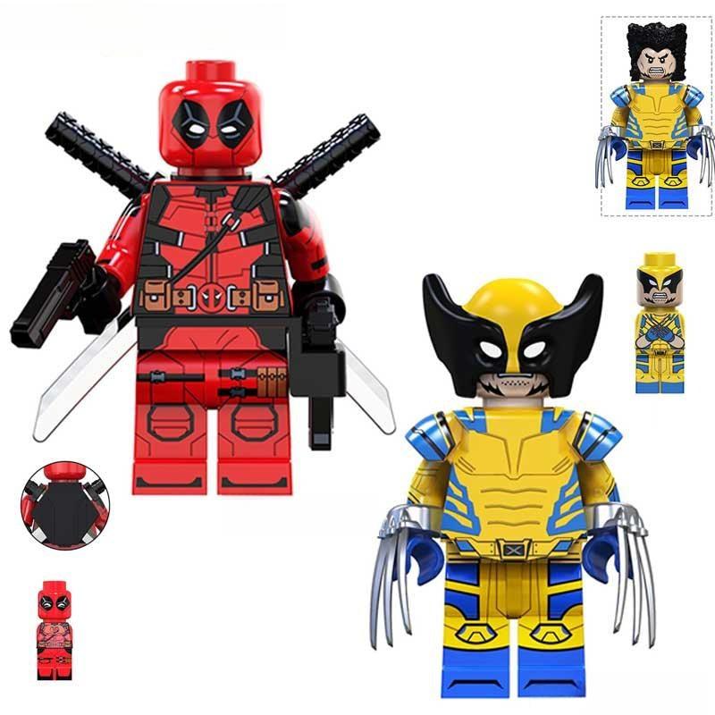 Deadpool & Wolverine SET OF 2 Marvel MCU Lego Minifigures Custom Toys 1
