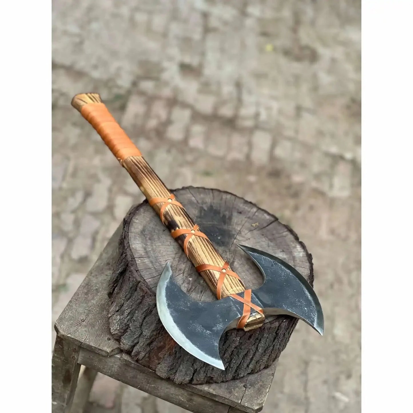 Handcrafted Double-Headed Viking Style Axe – Decorative Collector’s Piece | Two Variations | JW SteelCrafts