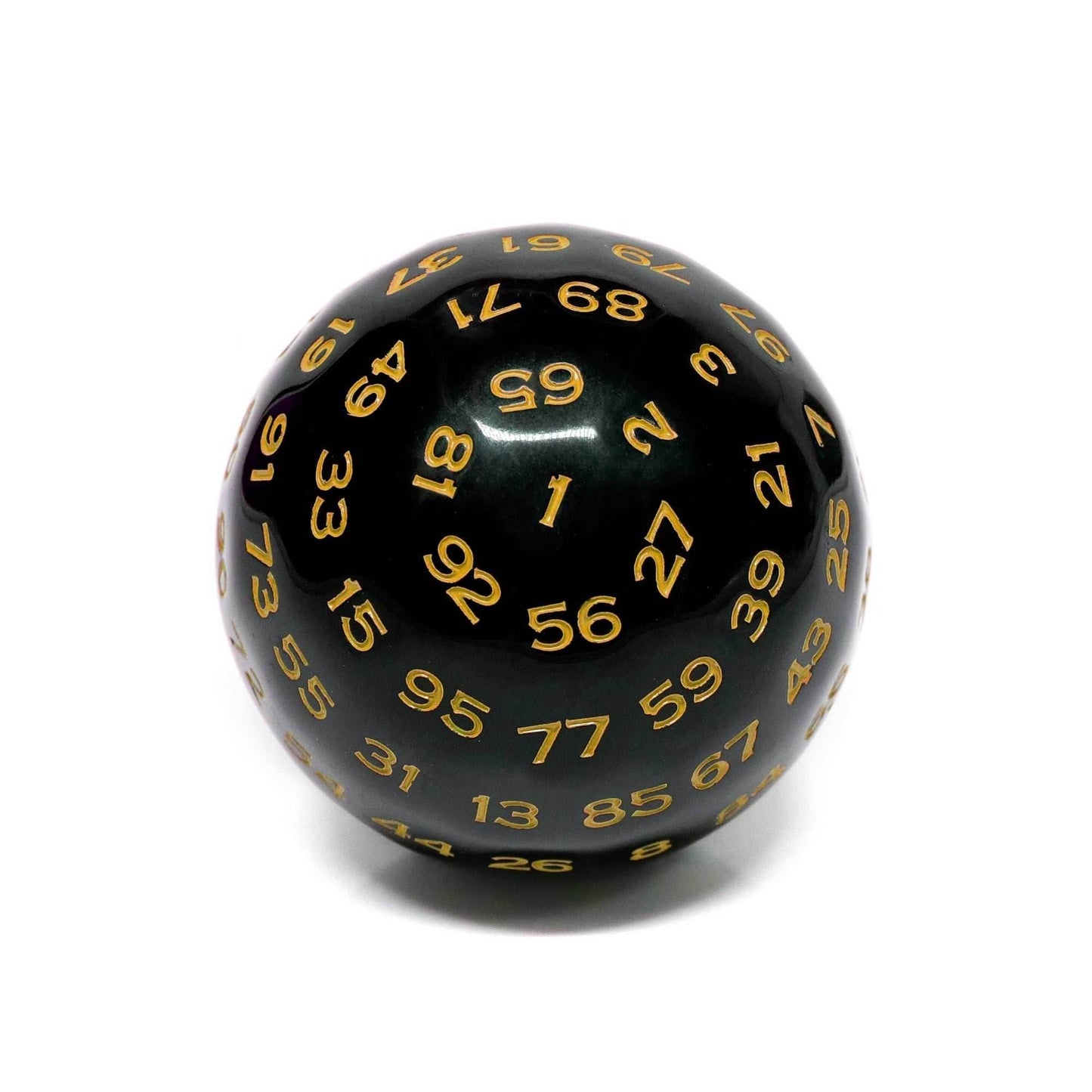 D100-Black Opaque w/Yellow Numbers -