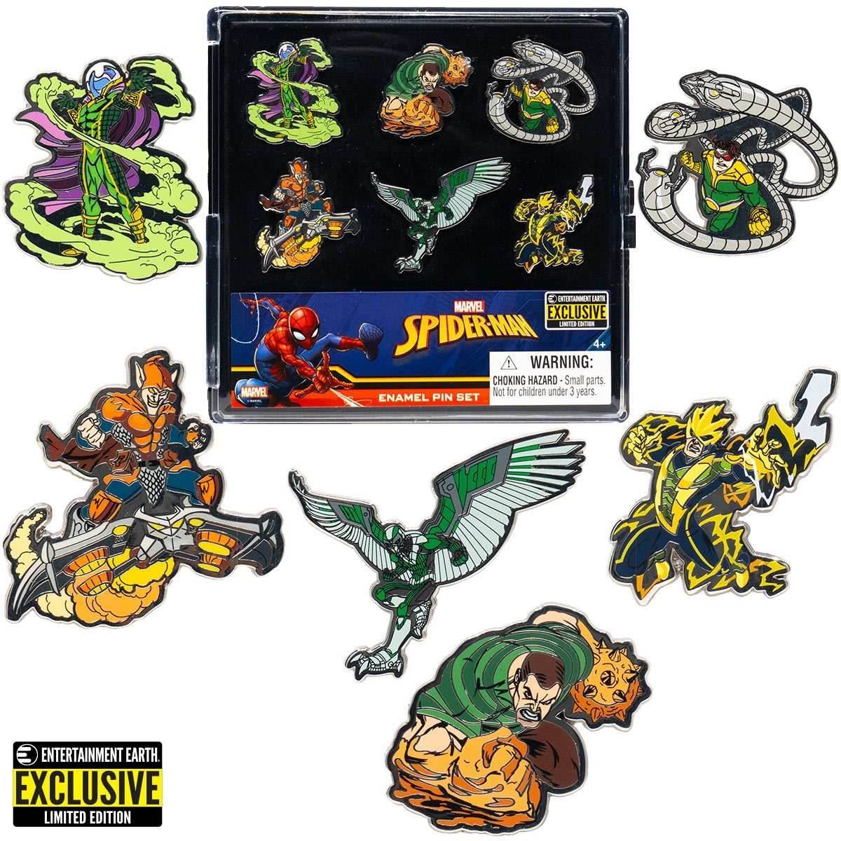 Marvel Sinister Six Enamel Pin 6-Pack - Entertainment Earth Exclusive -