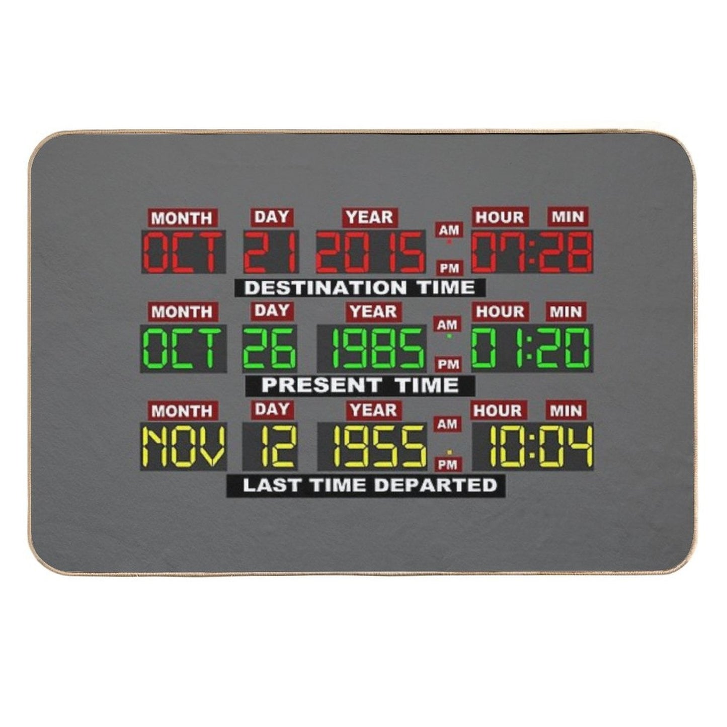 TIME CIRCUITS ON! Slip-Resistant Bath Mat