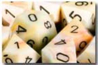 Festive Polyhedral Circus/Black 7-Die Set -
