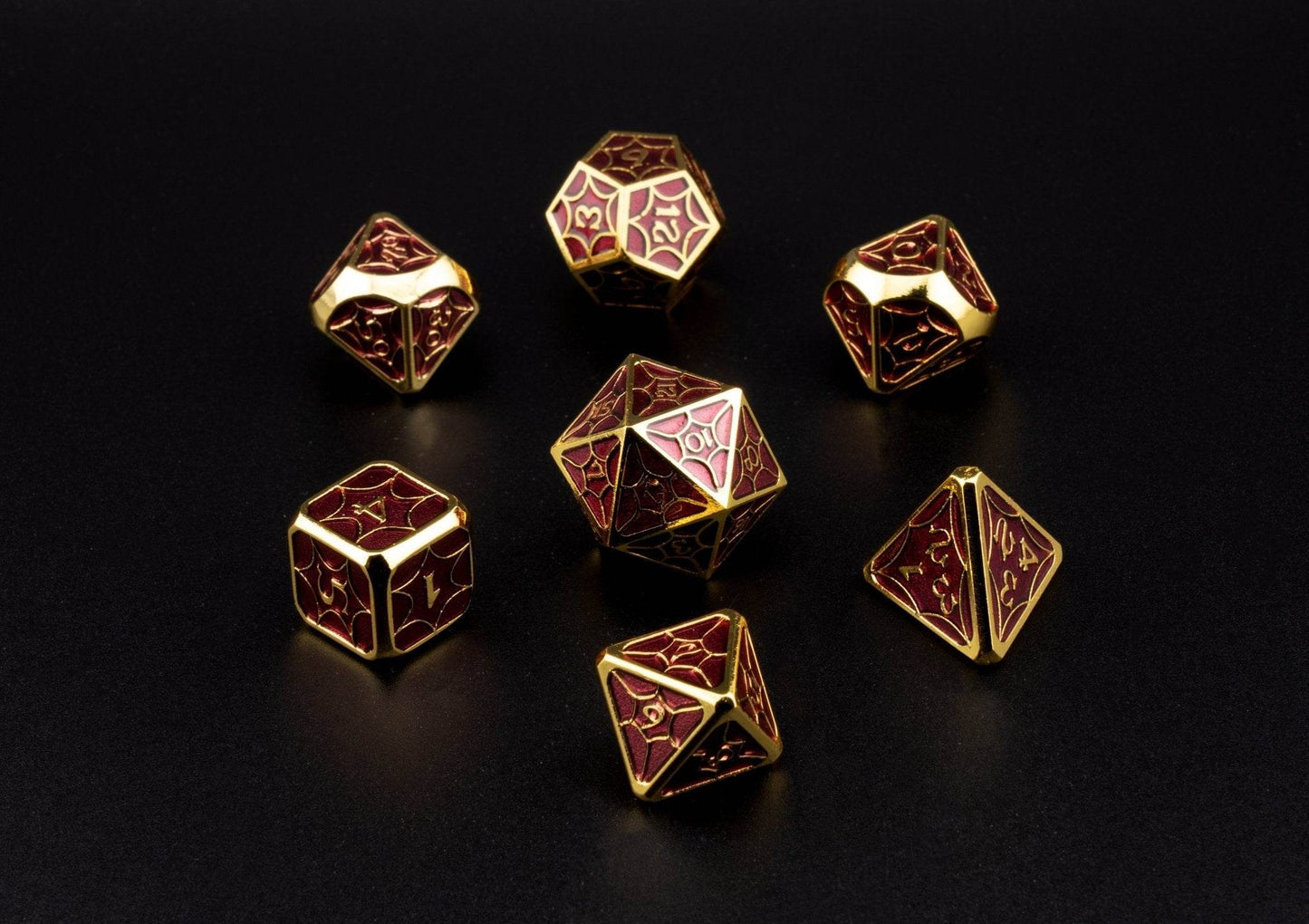 Gilded Amethyst Dice Set -