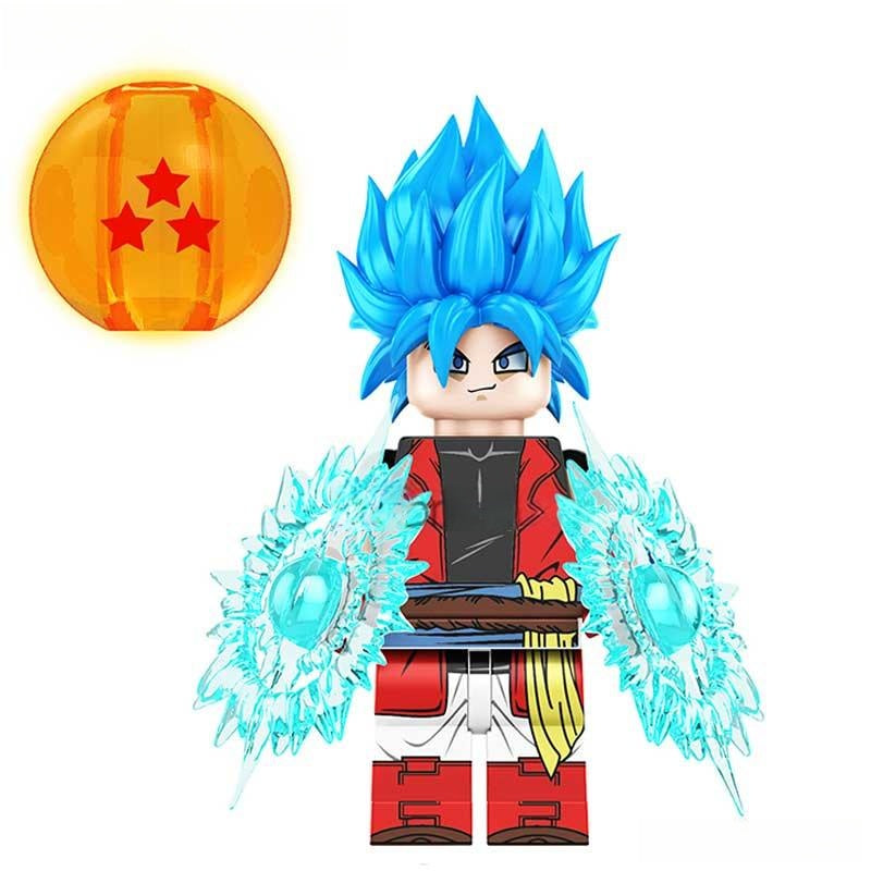 Goku Blue Dragon Ball Z Lego Minifigures Anime Custom Toys G