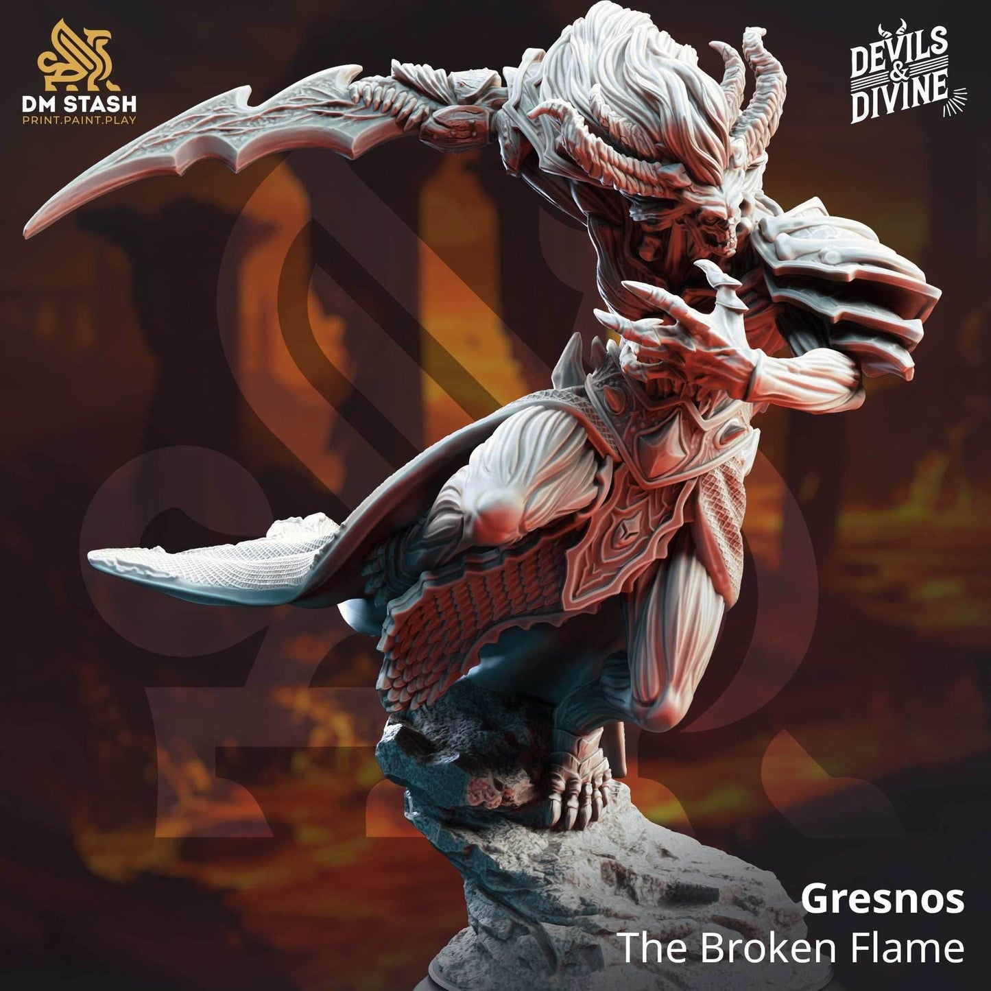 Gresnos, the Broken Flame - 32mm Scale