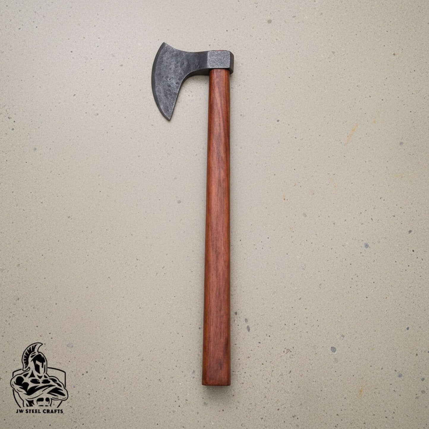 Damascus Steel Scandinavian Working Bearded Axe with Crescent Edge | JW SteelCrafts