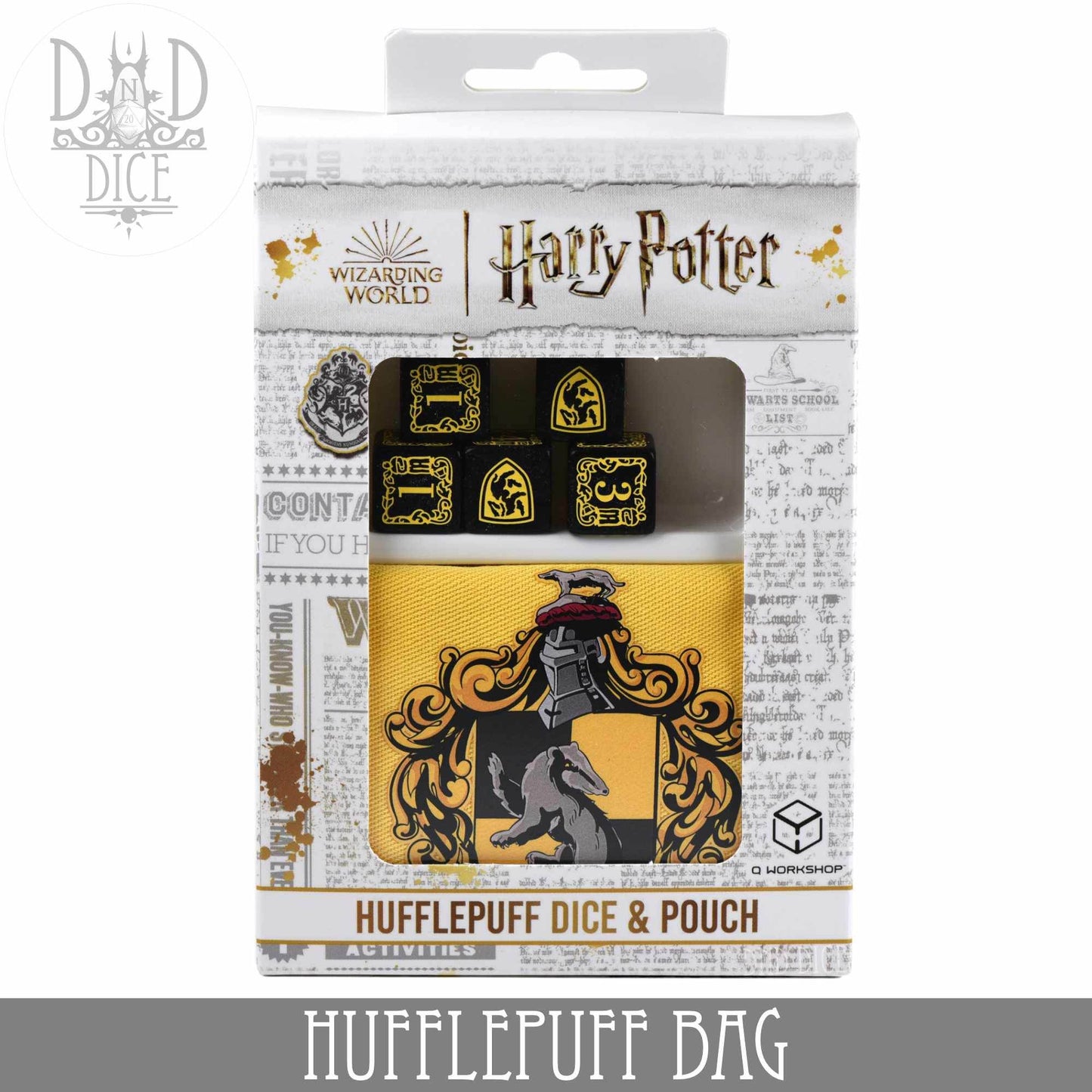 Harry Potter - Hufflepuff Dice Bag & 5D6 -