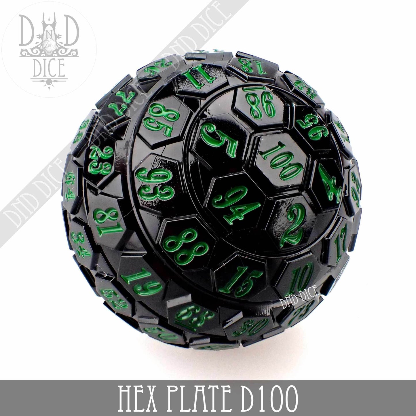 Hex Plate D100 Black With Green (45mm) -