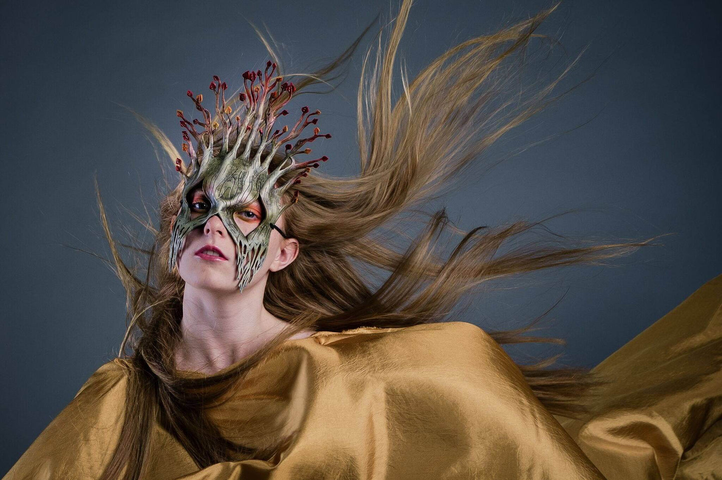 Fall - Handmade Genuine Leather Mask -