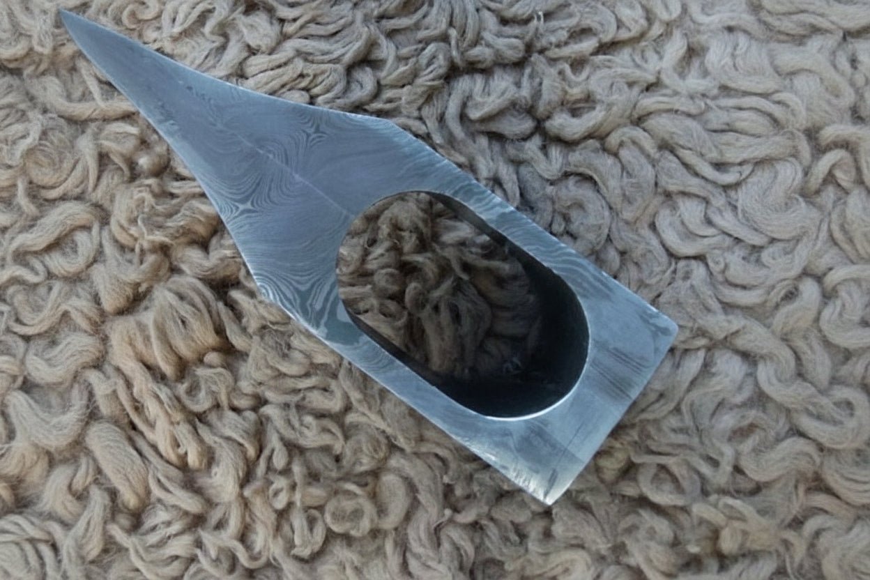 Damascus Steel Bearded Axe Head Blank – Hand Forged Viking Axe Head for Custom Handle Making | JW SteelCrafts