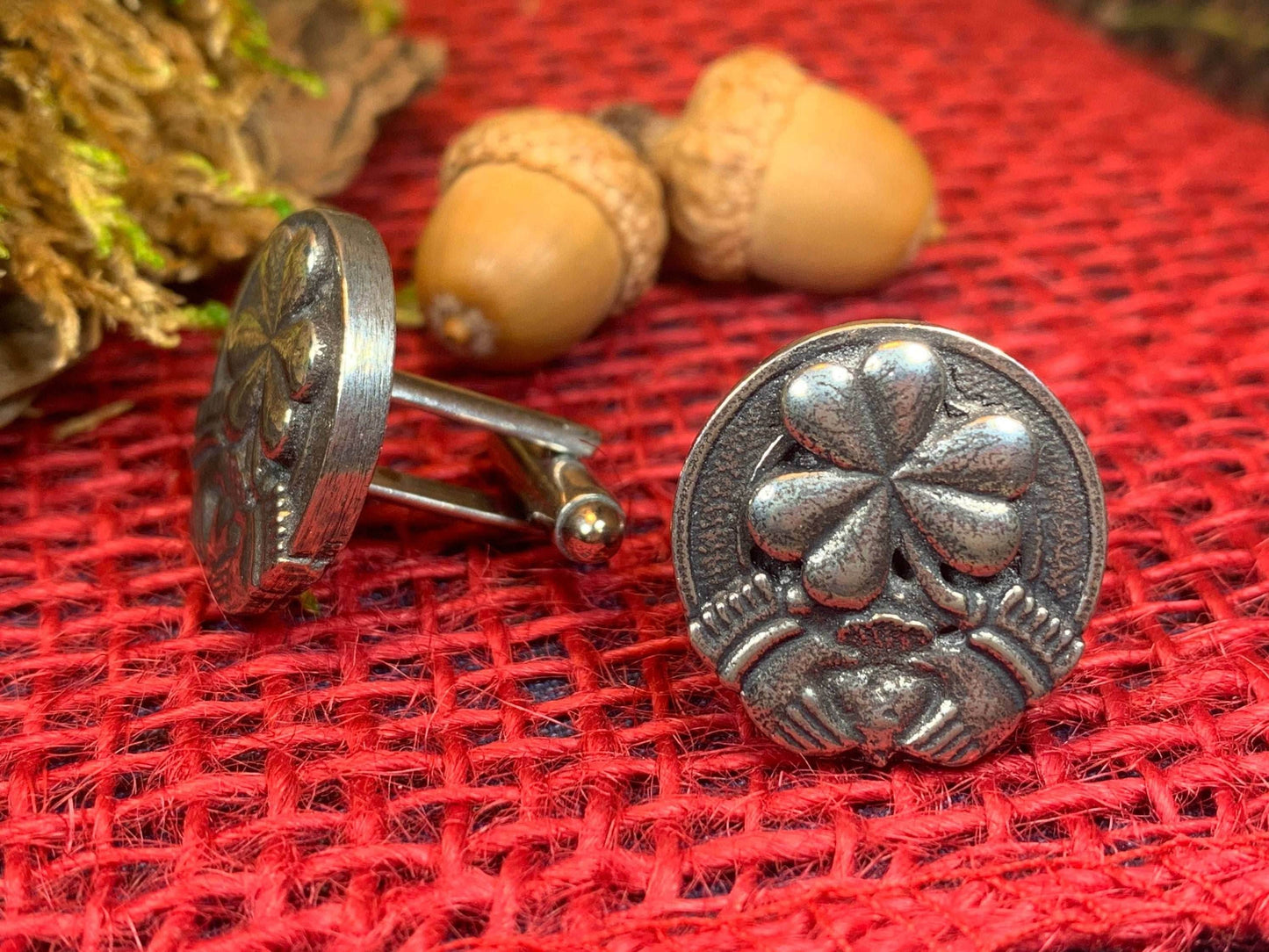 Irish Shamrock Cuff Links -
