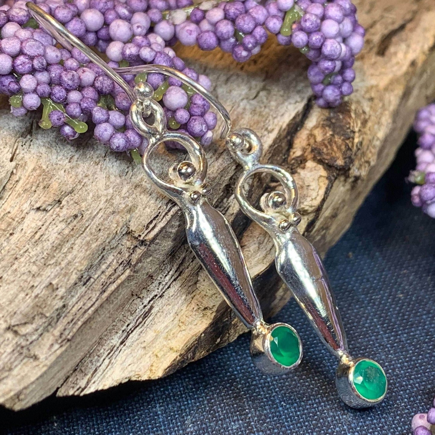 Chalcedony Goddess Earrings -