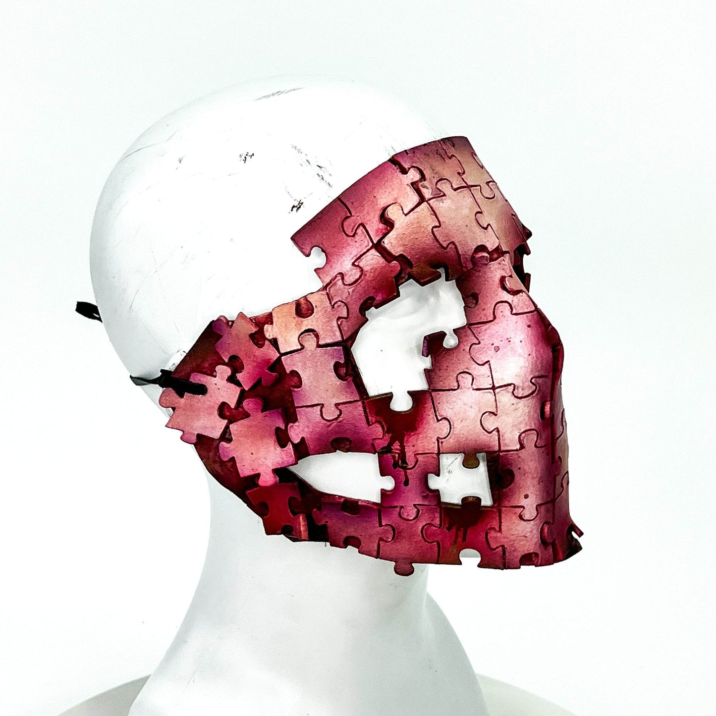 Flesh Puzzle Handmade Genuine Leather Mask -