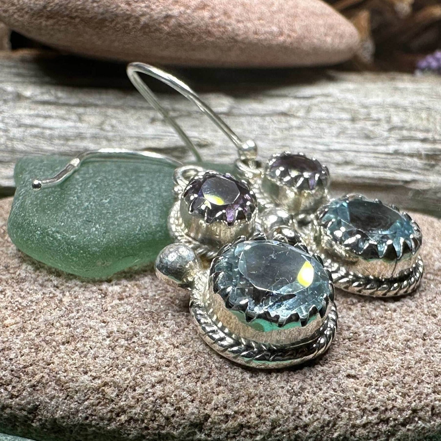 Courtly Love Amethyst Earrings -