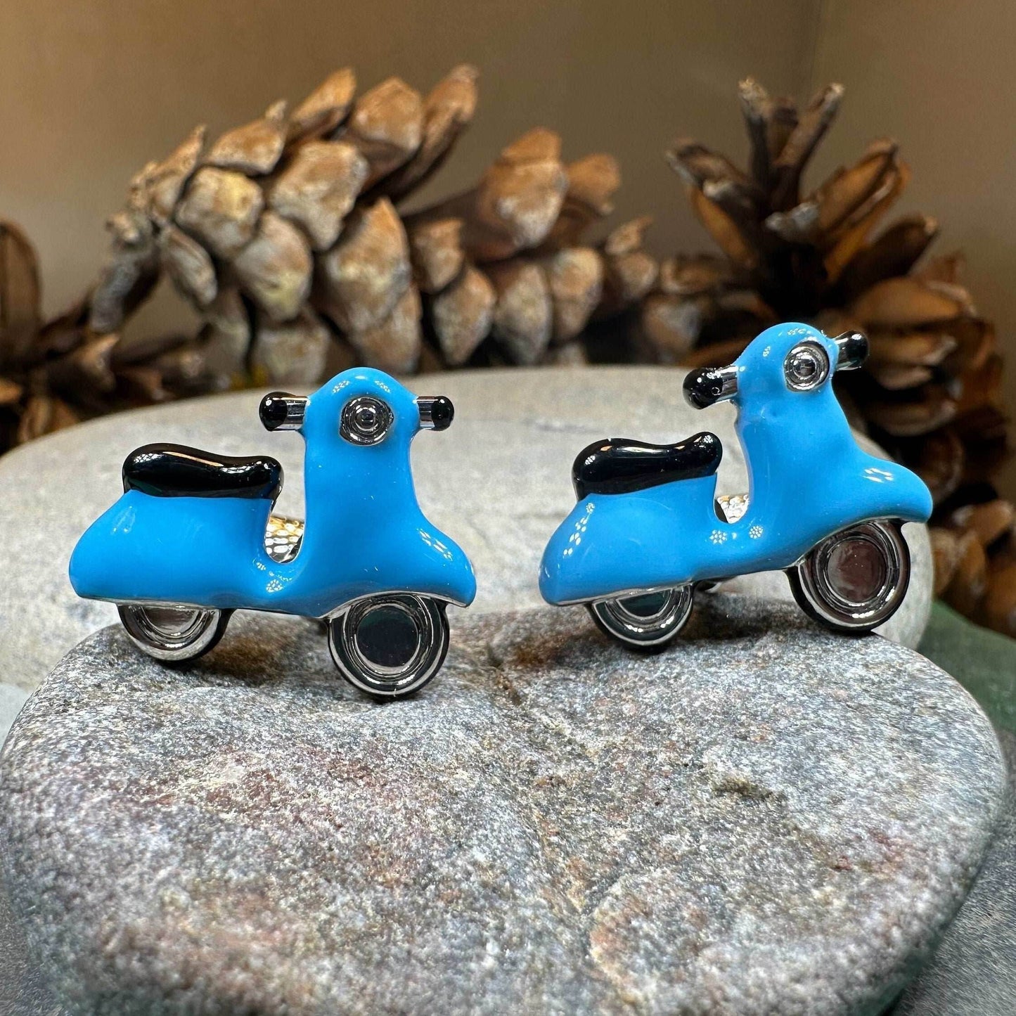 Blue Vespa Cuff Links -