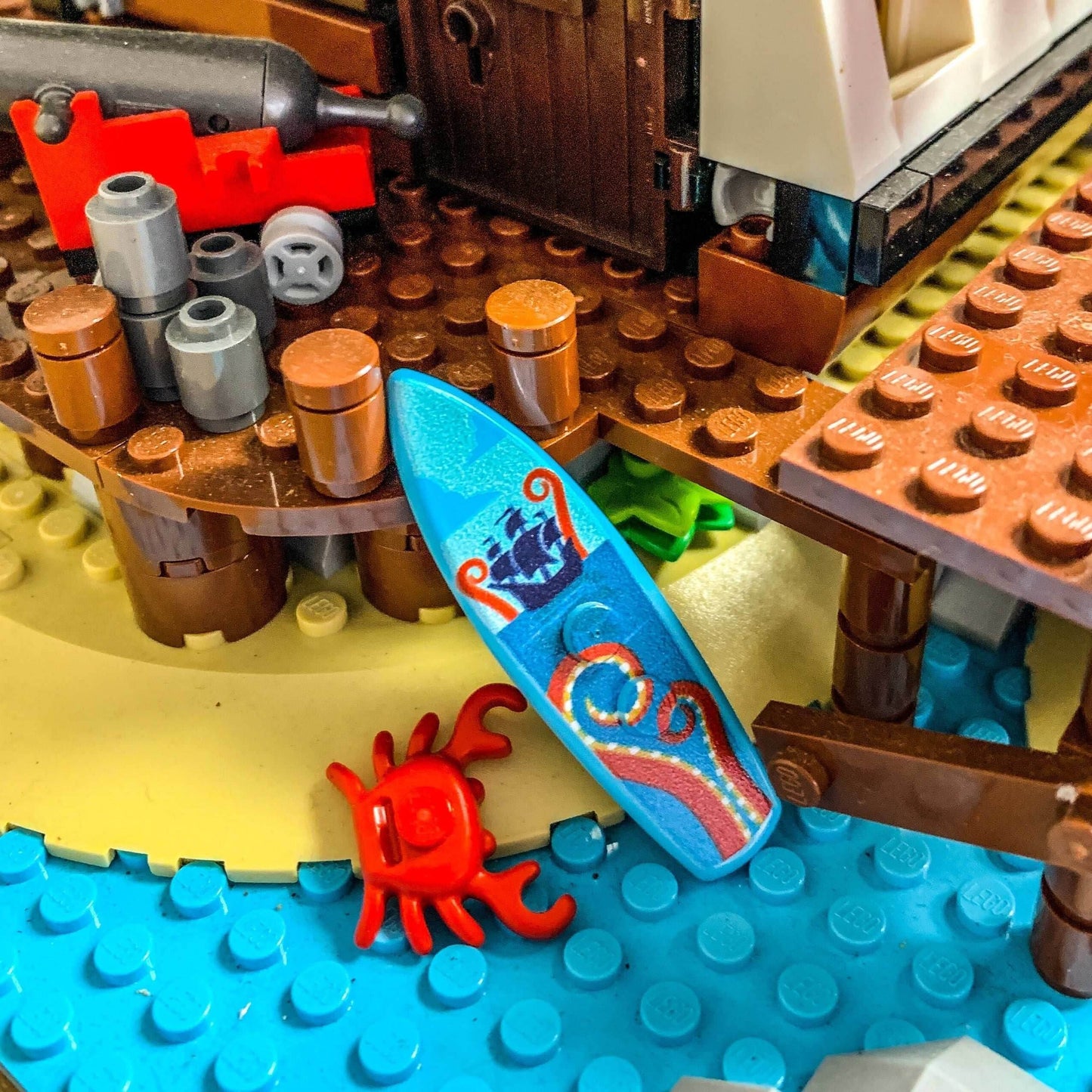 B3 Customs® Printed Kraken Surfboard made from LEGO® bricks -