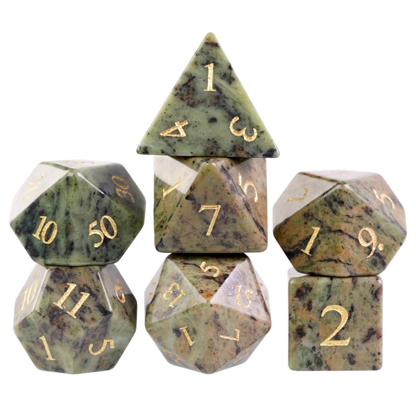 Jasper Gemstone Dice Set -