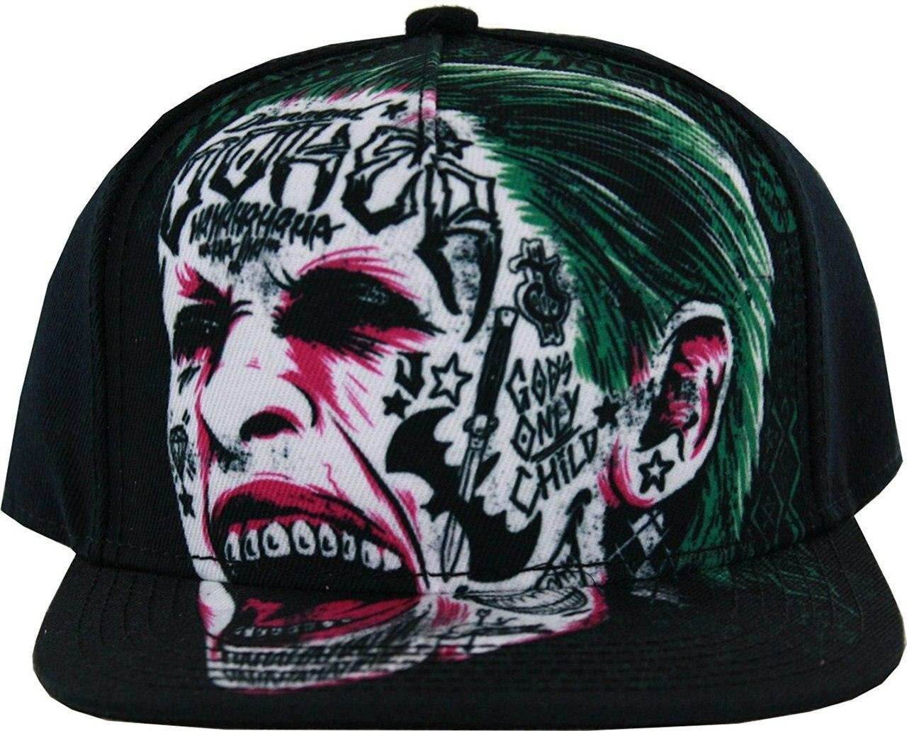 Joker Tattooed Face Snapback Hat -