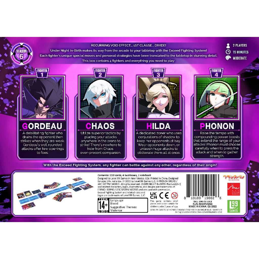 Exceed: Under Night In-Birth - Gordeau Box -