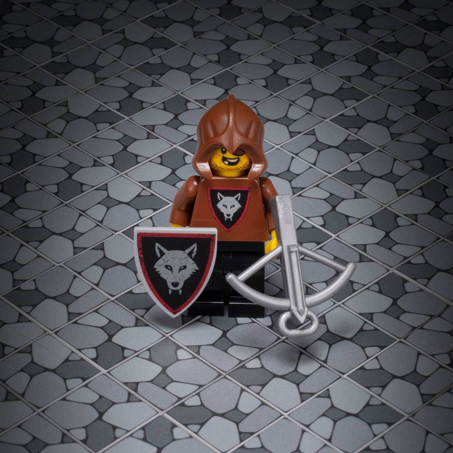 Cobblestone Flooring - Custom Printed 2x2 Tile made using LEGO part -