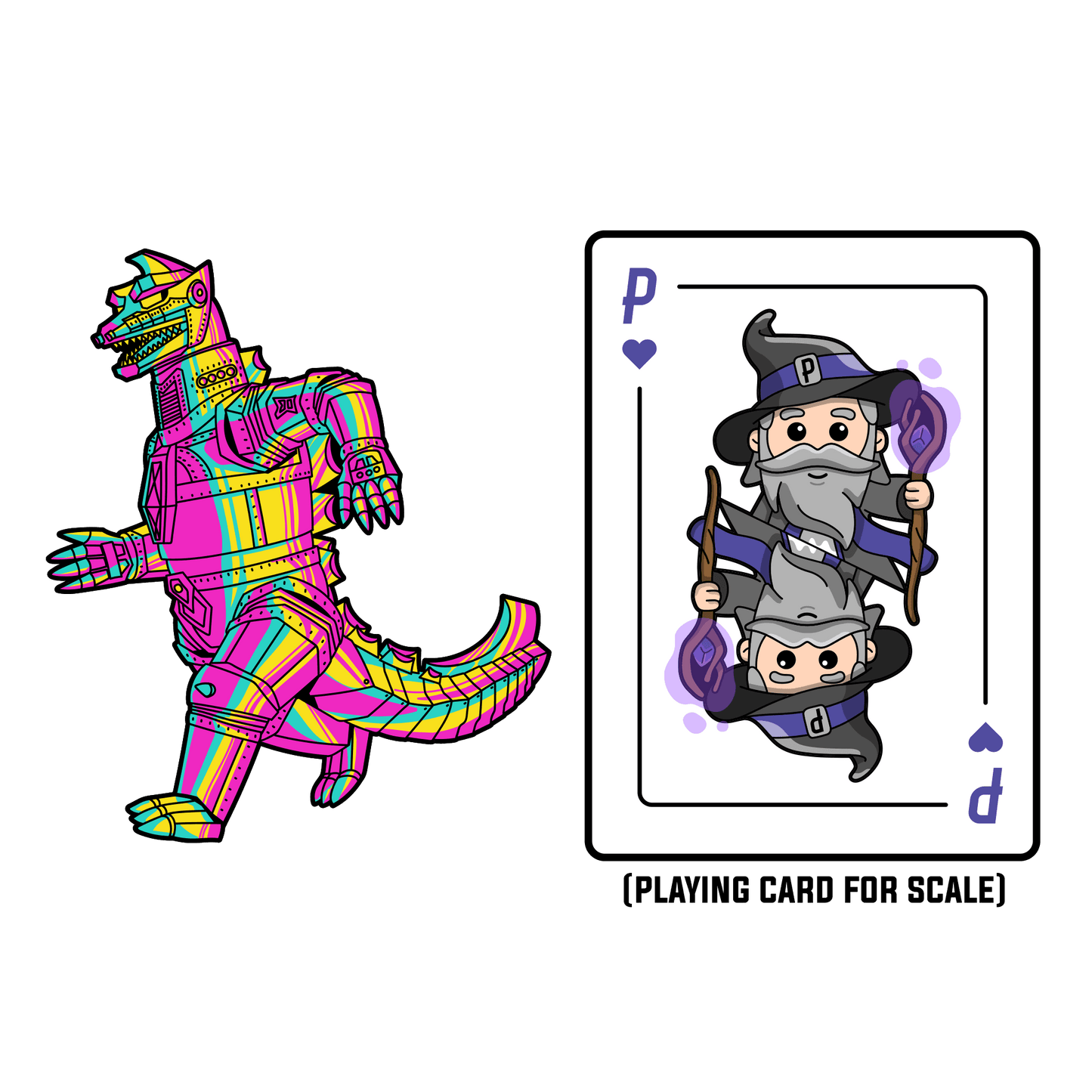 Mechagodzilla XL CMYK Edition AR Pin (Showa Era) -