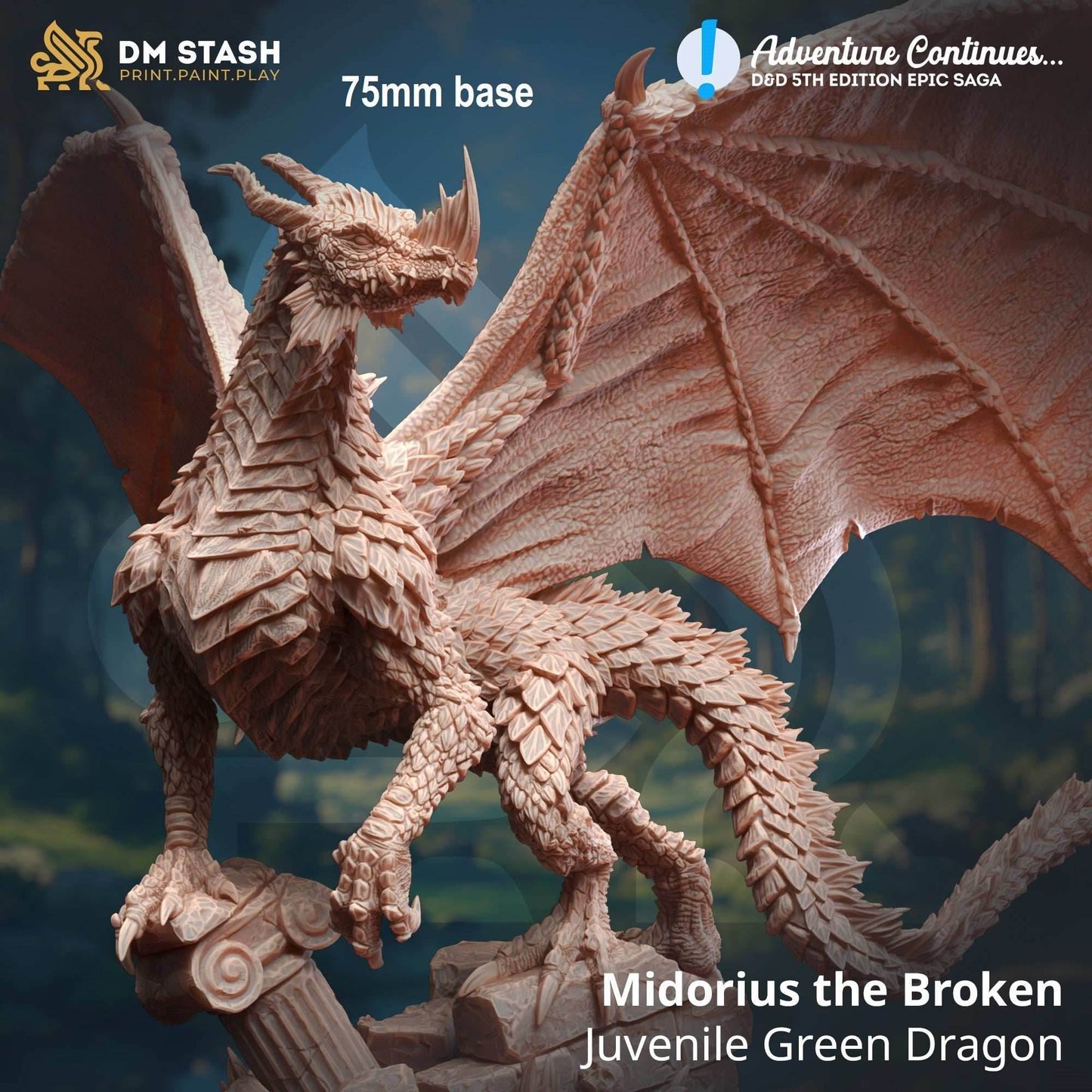 Midorius the Broken, Juvenile Green Dragon -