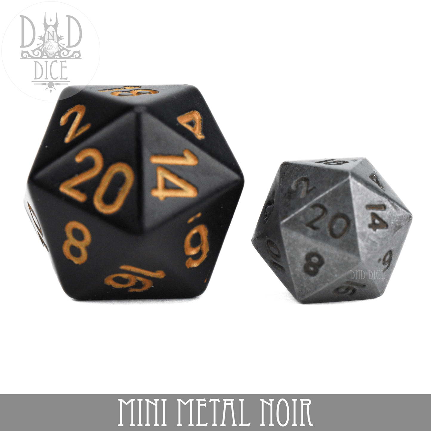 Mini Metal Noir Dice Set (10mm) -