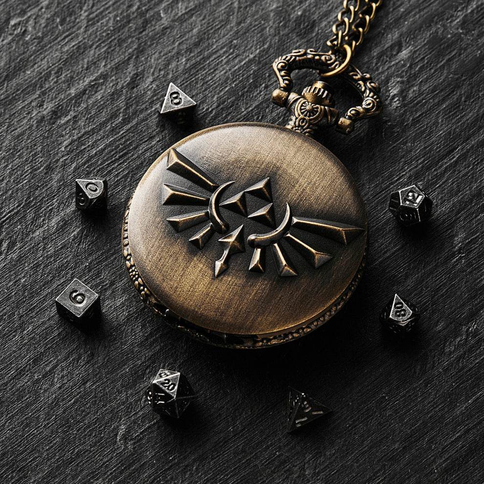Mini Zelda case and dice - Micro Mini Metal DnD D&D Dice Set Zelda Pocket Case