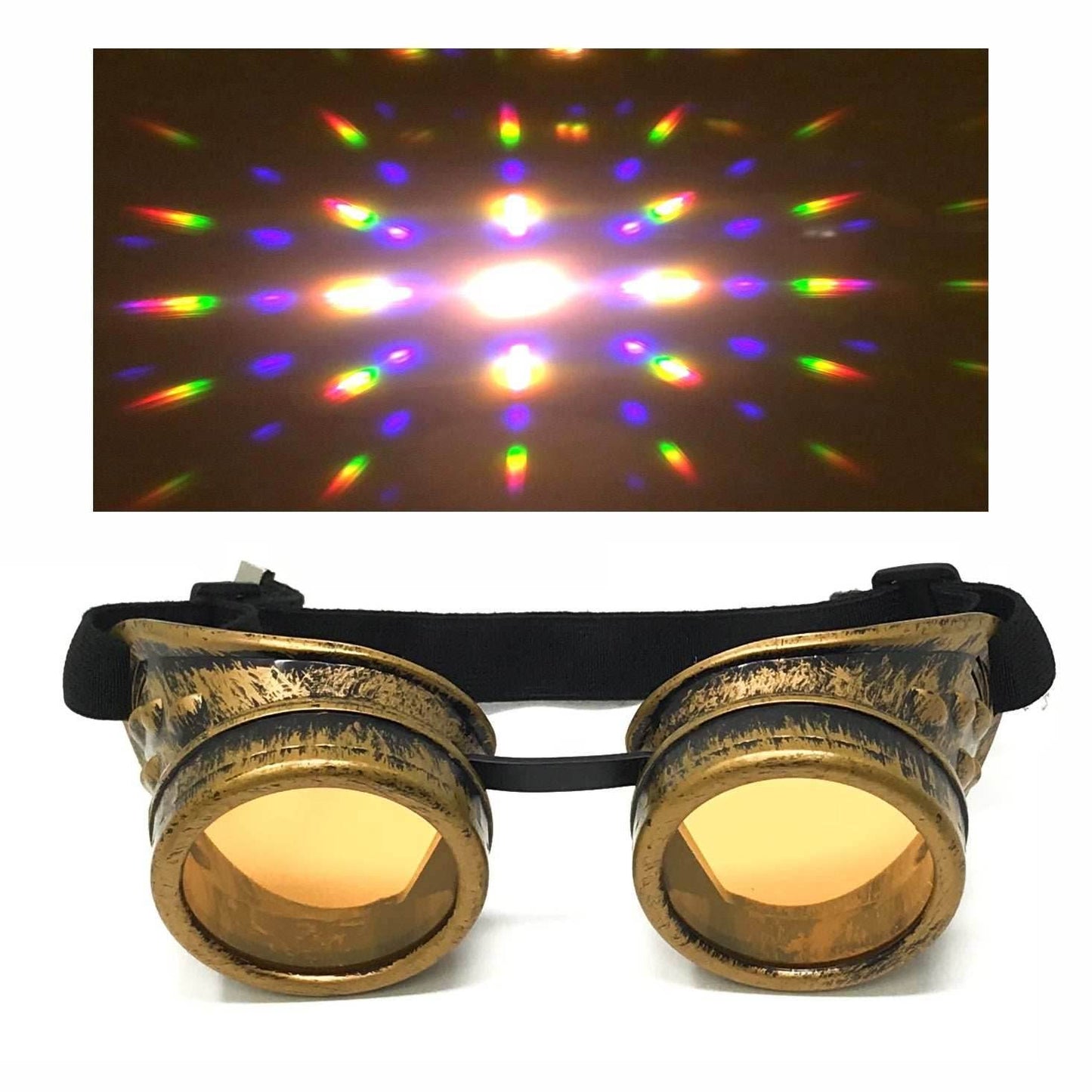 Dystopian trippy goggles - orange