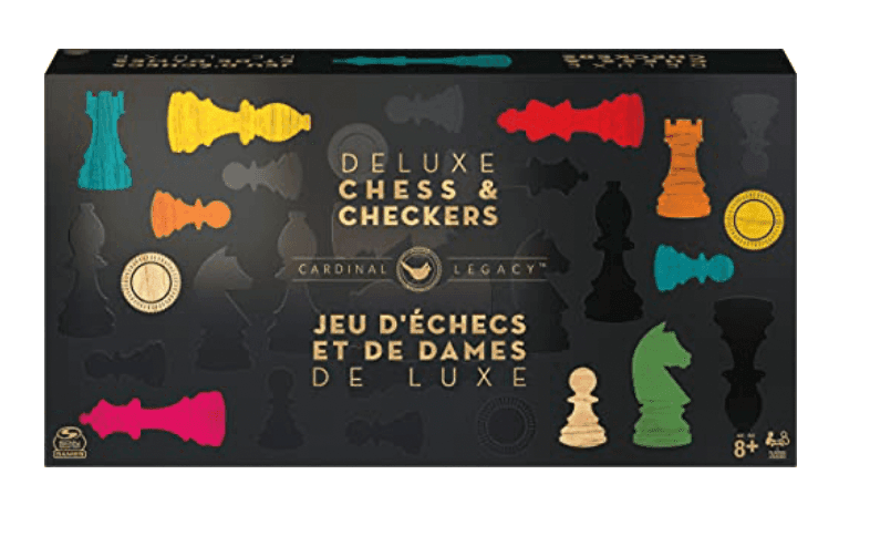 Cardinal Legacy Deluxe Wooden Chess Checkers -