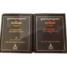 Outlaw - Atari 2600 - Text Label - Game Only