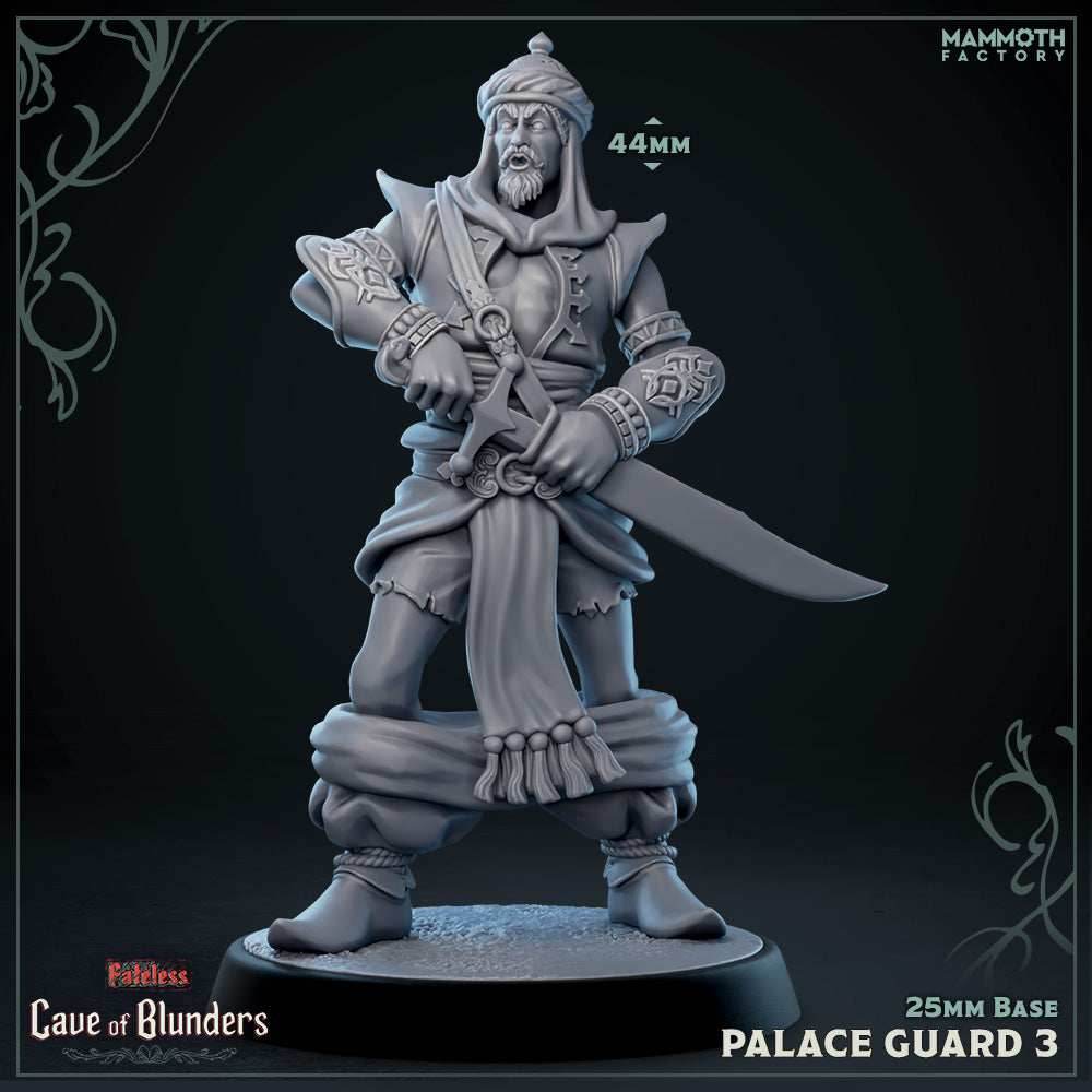 Palace Guard with Scimitar: Sculpt 3 (Male Human Fighter) -