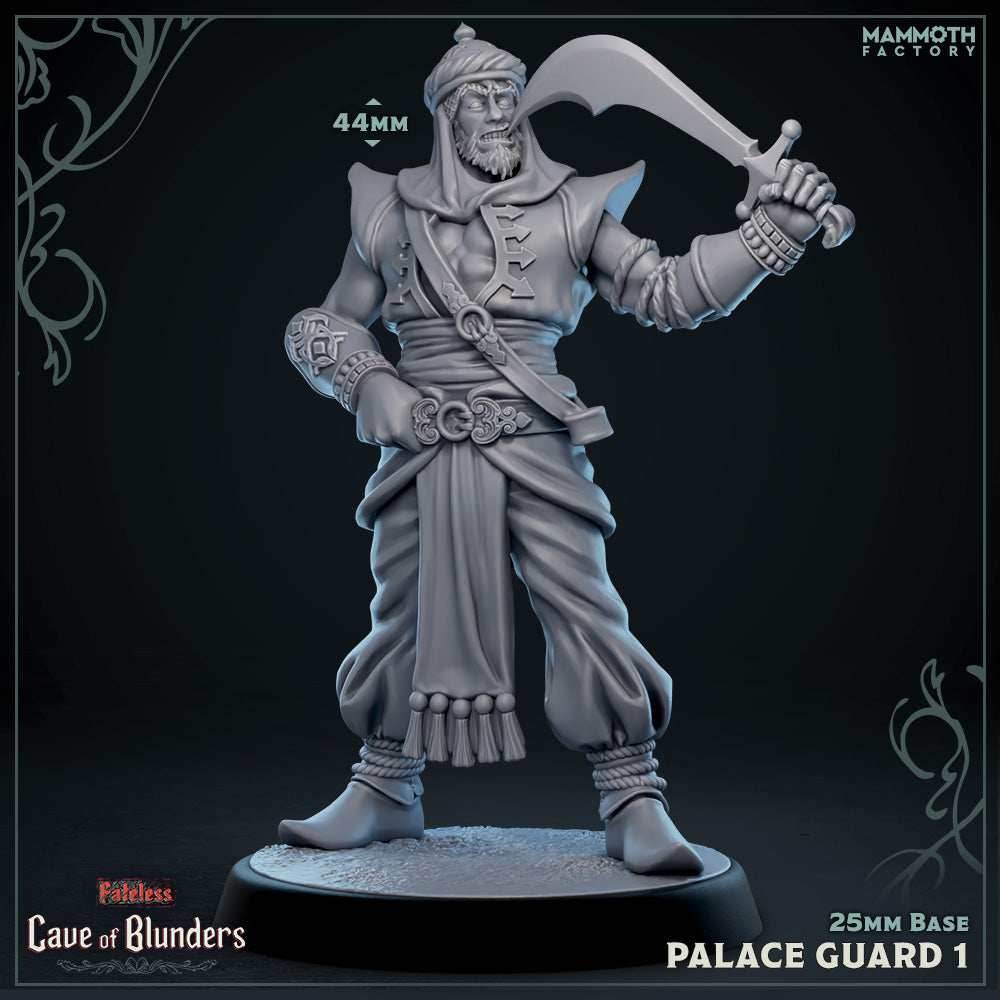 Palace Guard with Scimitar: Sculpt 1 (Male Human Fighter) -