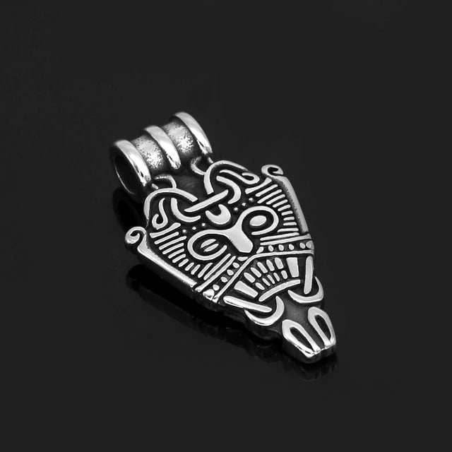 Vikings Odin's Face Stainless Steel Pendant Necklace -