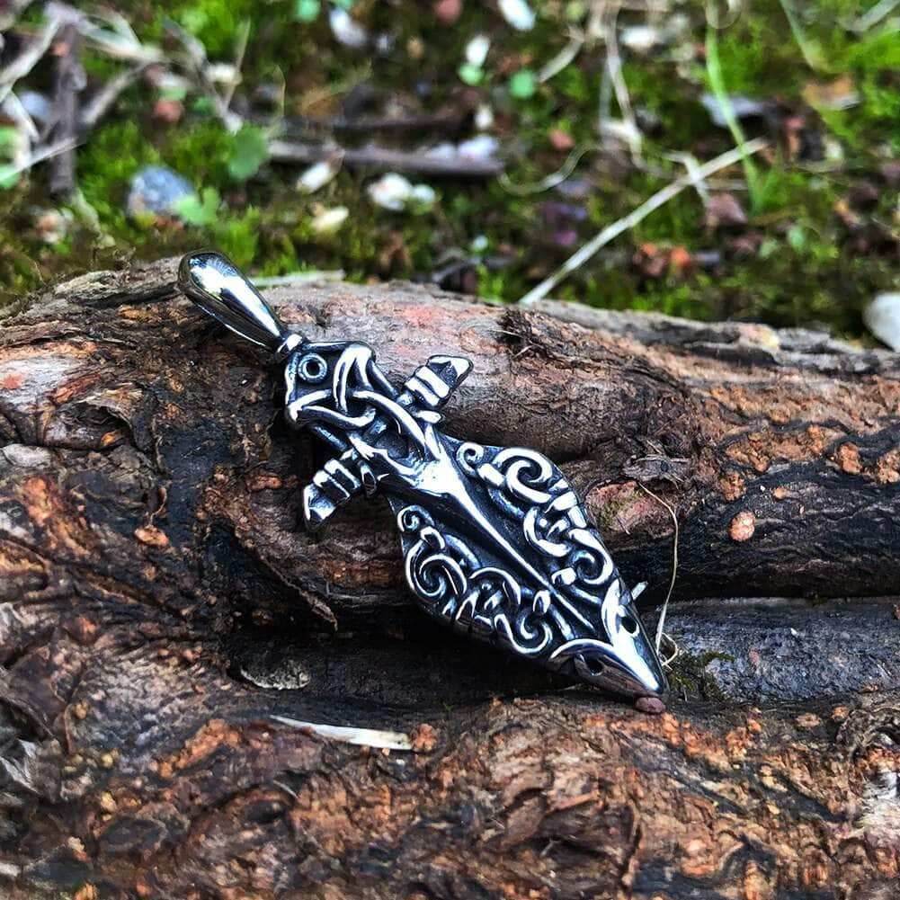 Vikings Odin's Gungir Spear Stainless Steel Necklace -