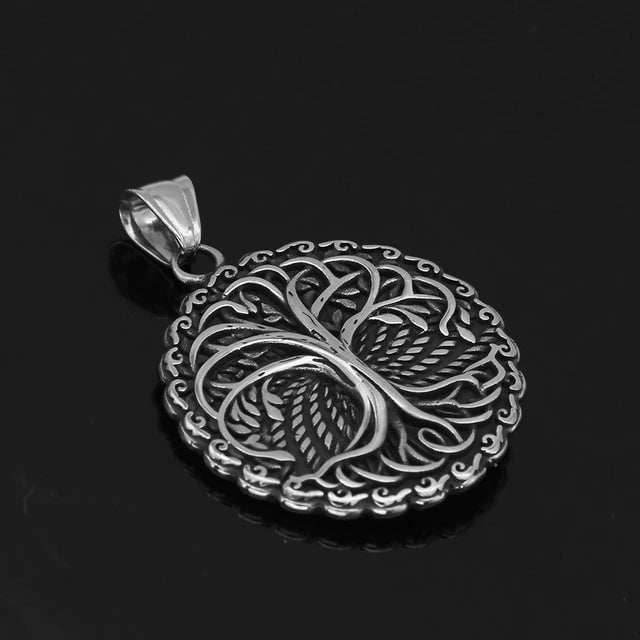 Vikings Tree of Life Stainless Steel Pendant Necklace -