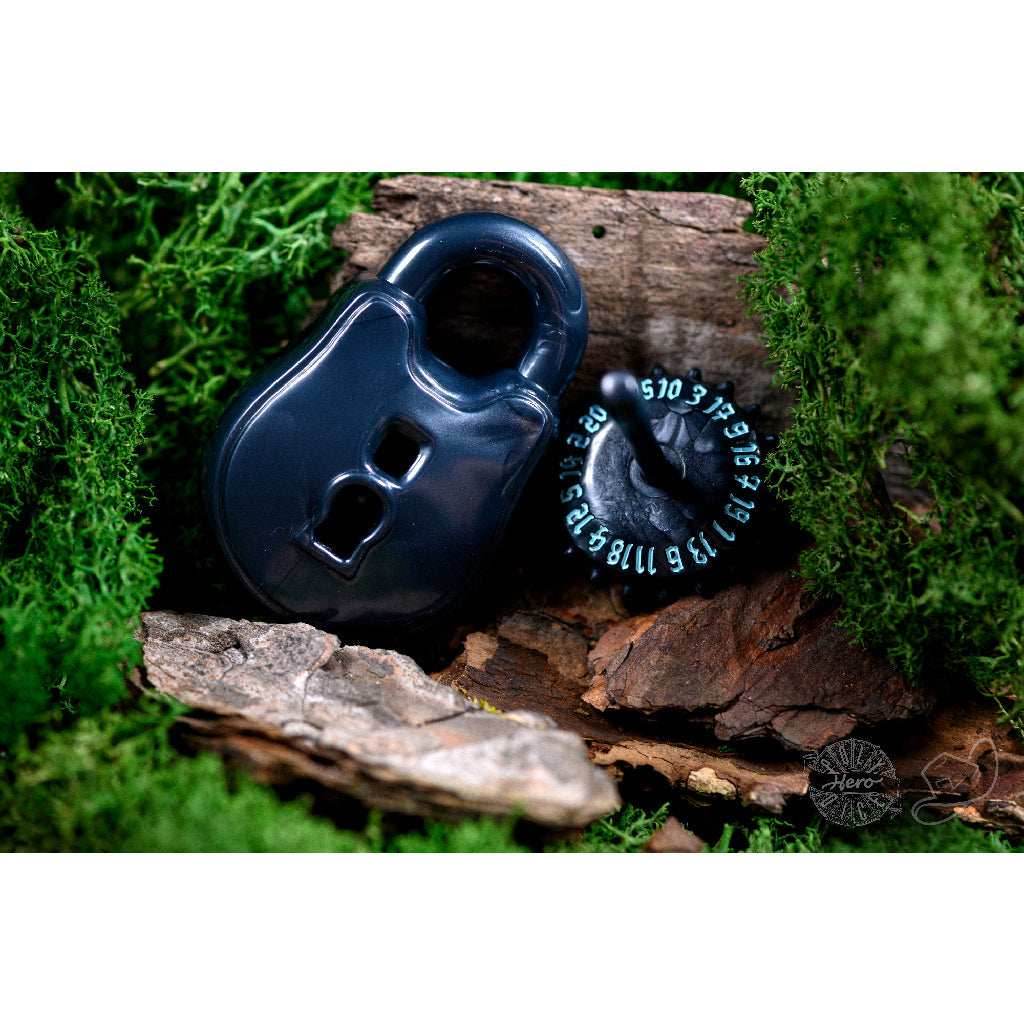 Polyhero Rogue d20 Lock and Pick Set - Cold Iron -