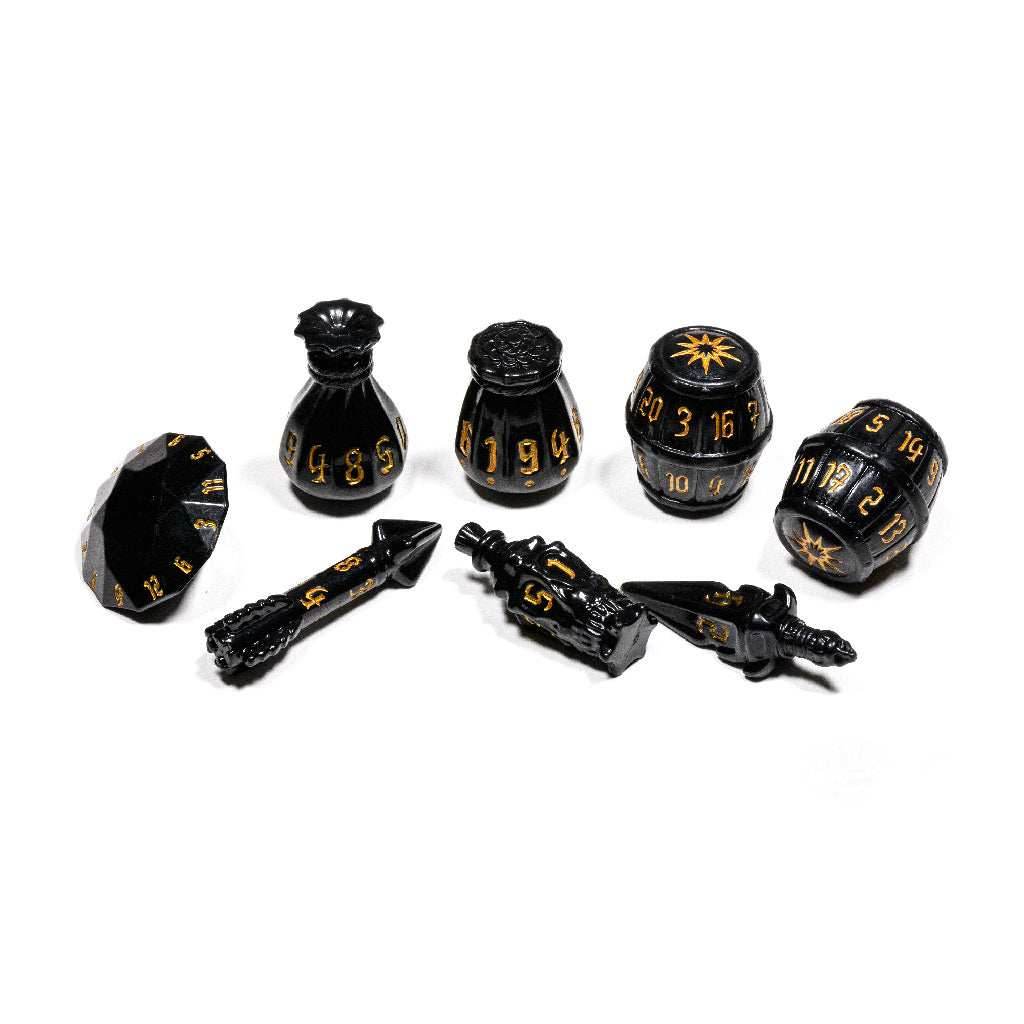 PolyHero Rogue 8 Dice Set - Nightshade -