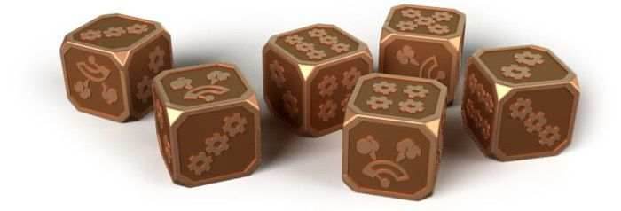 Zombicide: Undead or Alive Metal Steam Dice -