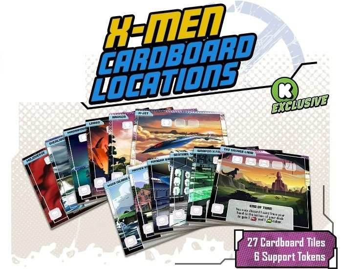 Marvel United: X-Men Kickstarter Exclusive Cardboard Locations -